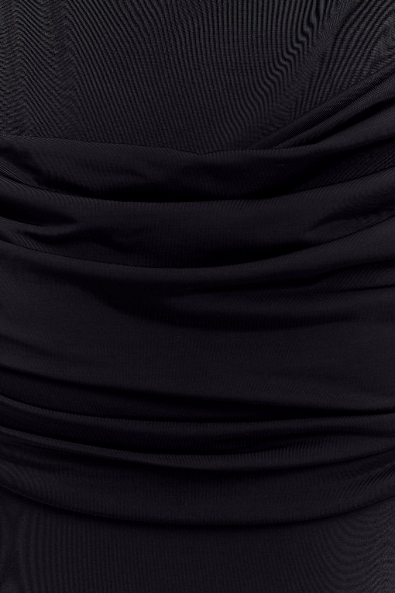 Henley Slinky Drape Maxi Dress - Black
