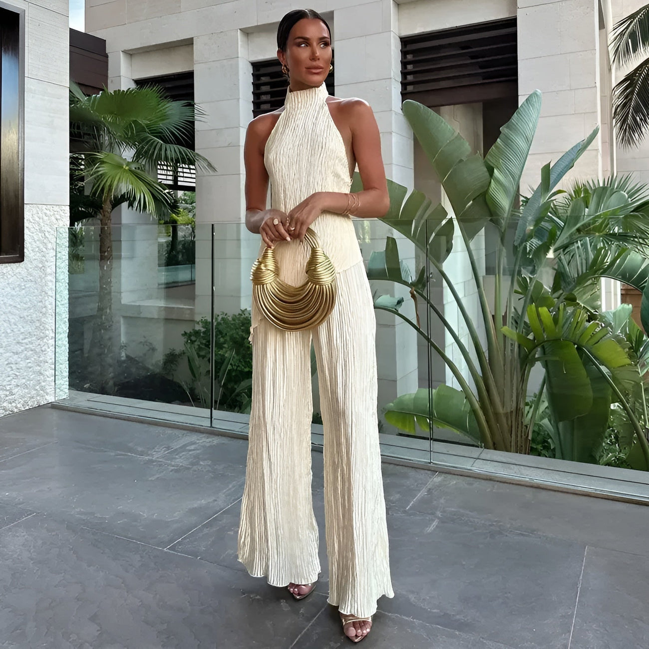 Briarlee | Women's Pleated Summer Vacation Two-Piece Set