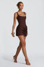 Courtney | Women's Sleeveless Draped Corset Mini Dress