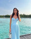 Denise | Women's Strapless Pleated Maxi Wedding Guest Dress