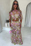 Elina | Women's Embroidery Sequin Summer Party Two-Piece Set