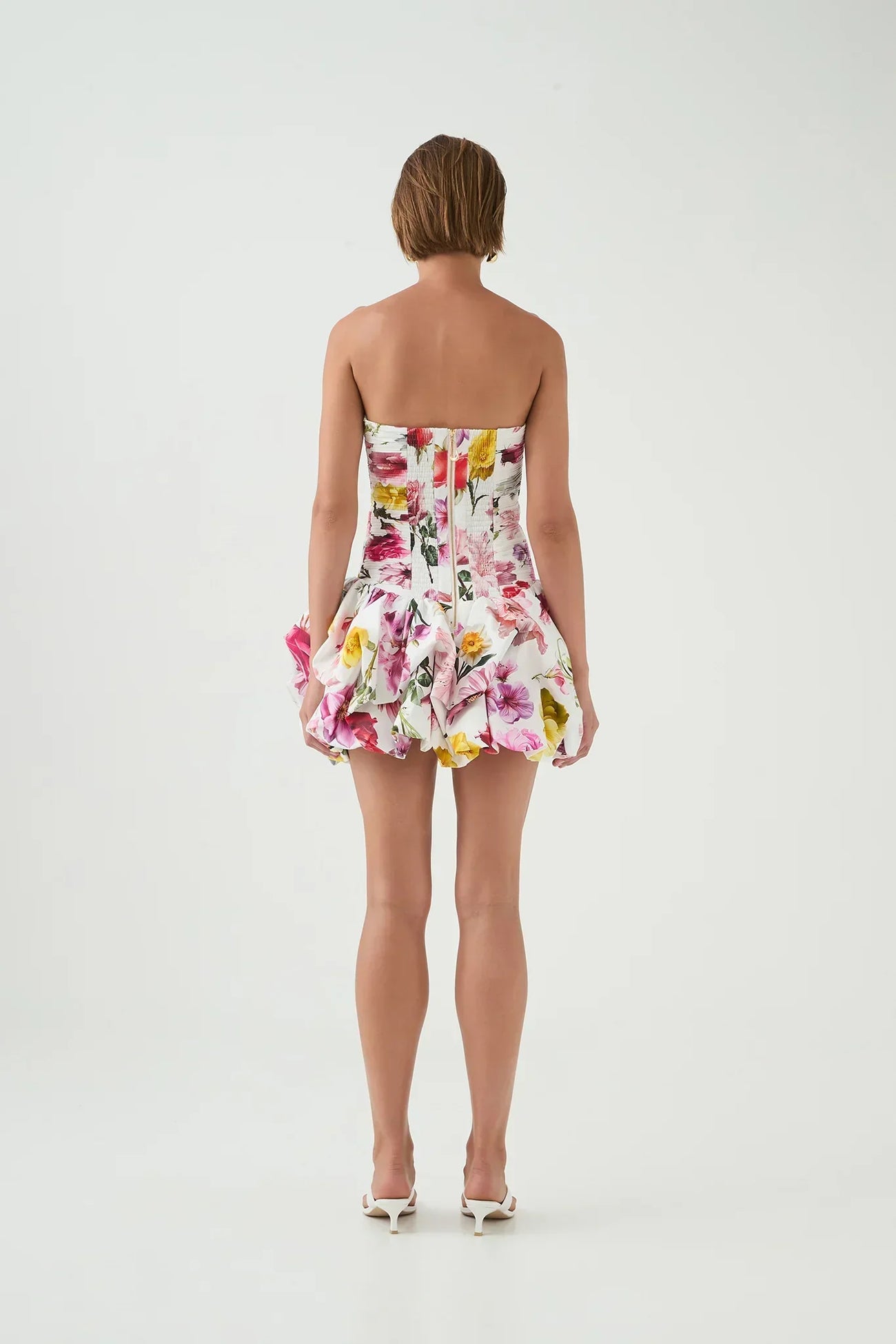Elora | Women's Strapless Bubble Hem Mini Cocktail Dress