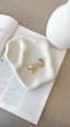 Harper | Women's Gold Wavy Textured Earrings