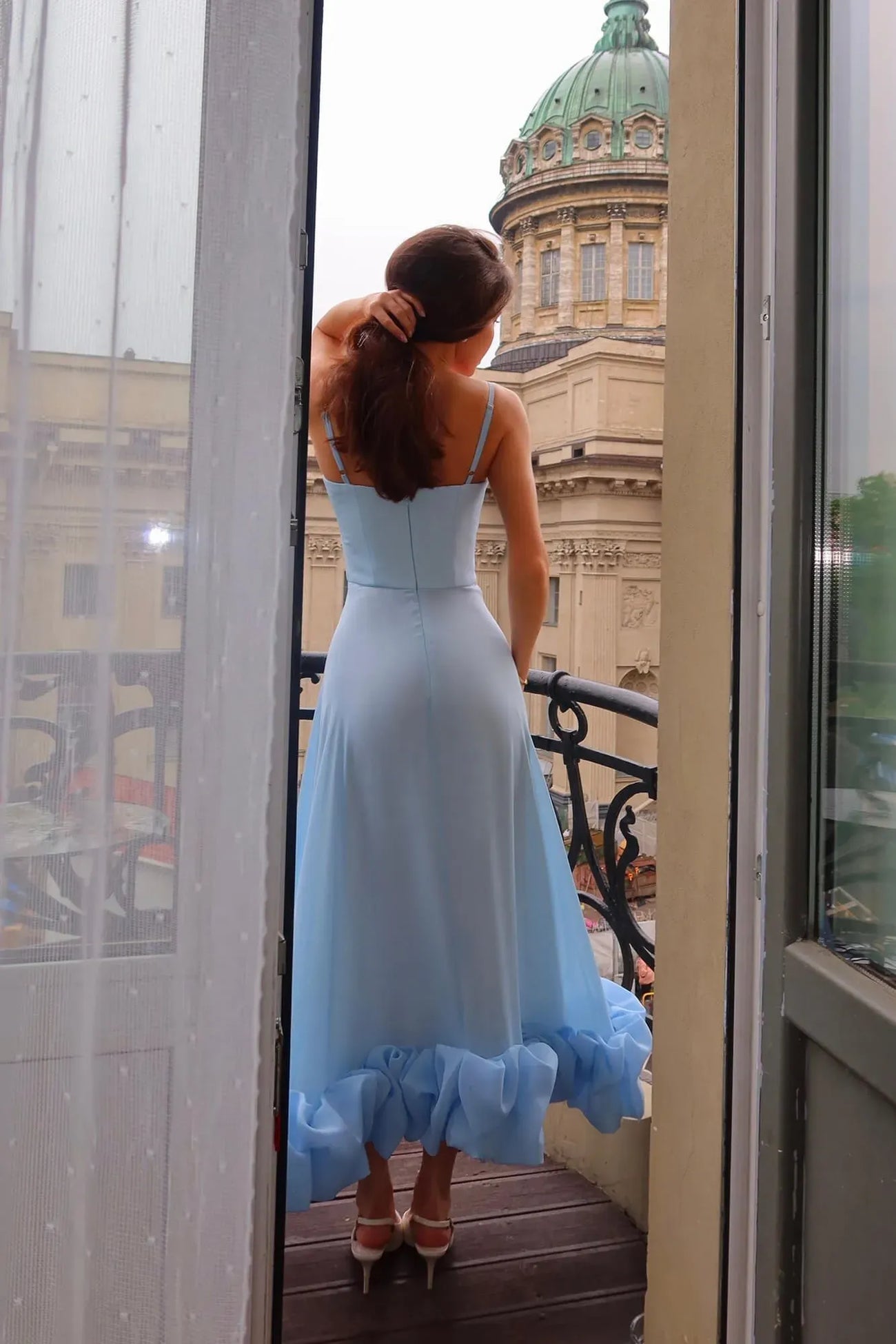 Heather | Women's Sleeveless Twirl Midi Prom Dress