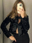 Bella | Women's Longsleeve Sequin Bow Party Top