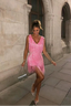 Celine | Women's Sleeveless Glitter Fringes Mini Party Dress